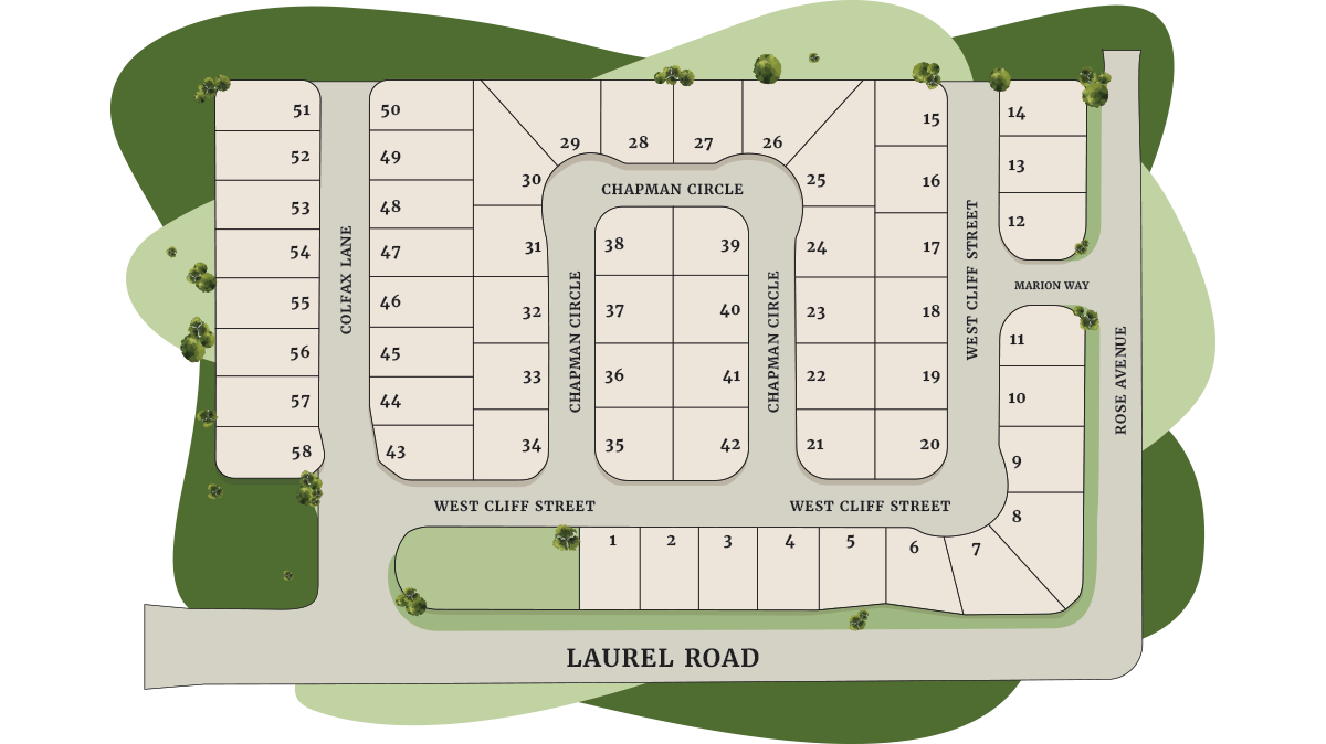 Map showing the location of the Rosewood Estates office at 697 West Cliff Street, with a red marker indicating the building.